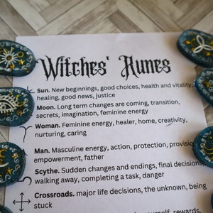 Cosmic Runes Witch Rune Set Divination Runes Witch Runes Cosmic Witch Gift Galaxy Runes Blue Runes Divination Witch Gift image 4