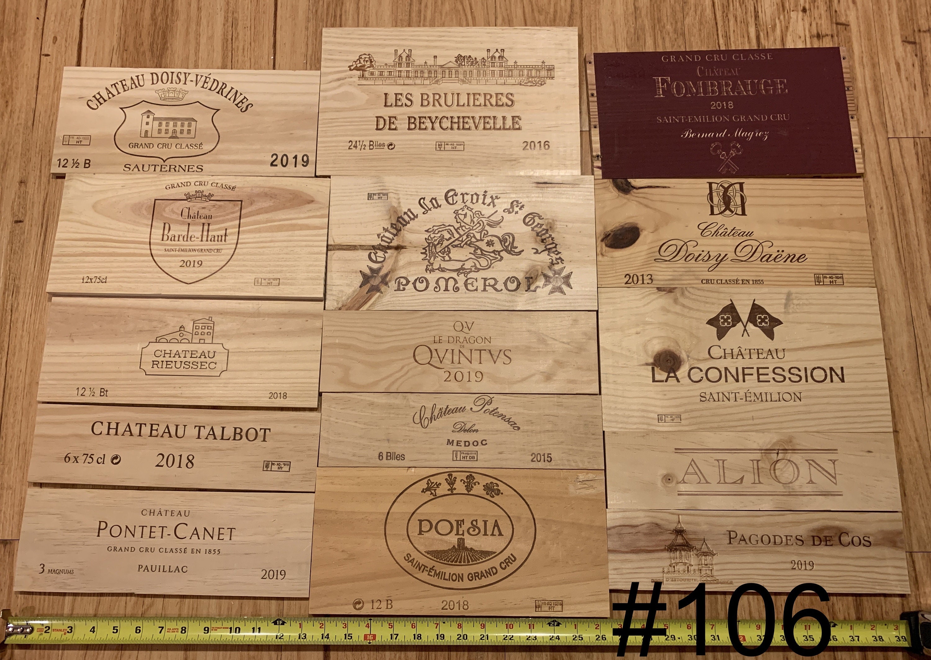 15 French Wine Crate Panels Etsy