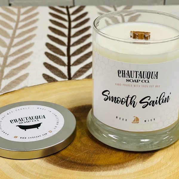 Smooth Sailin' Wood Wick Candle