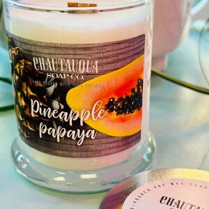 Pineapple Papaya Wood Wick Candle