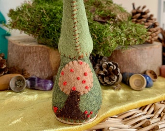 Peg Gnomes, Waldorf, Doll, Nature Theme, Hand Embroidered, Hand Made, Open Ended, Montessori