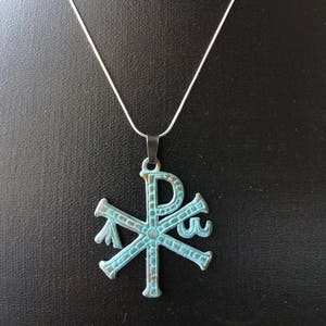 Pendentif Vintage Roman Chrismon.