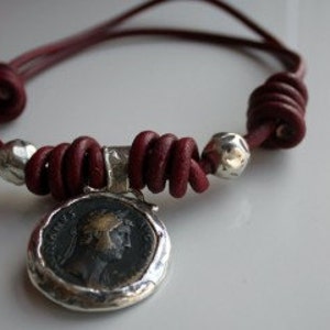 Vintage pendant with Sestertius of the Emperor HADRIANVS..