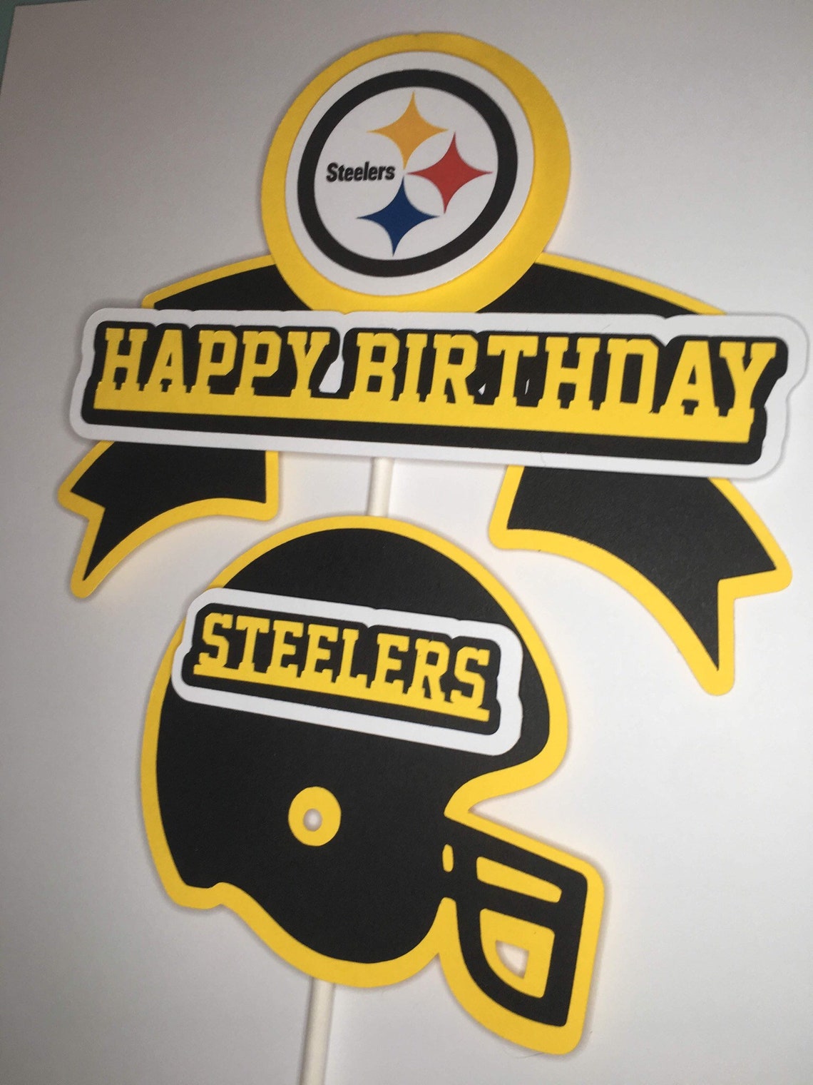 Pittsburgh Steelers Cake Topper Football Cake Topper Black | Etsy