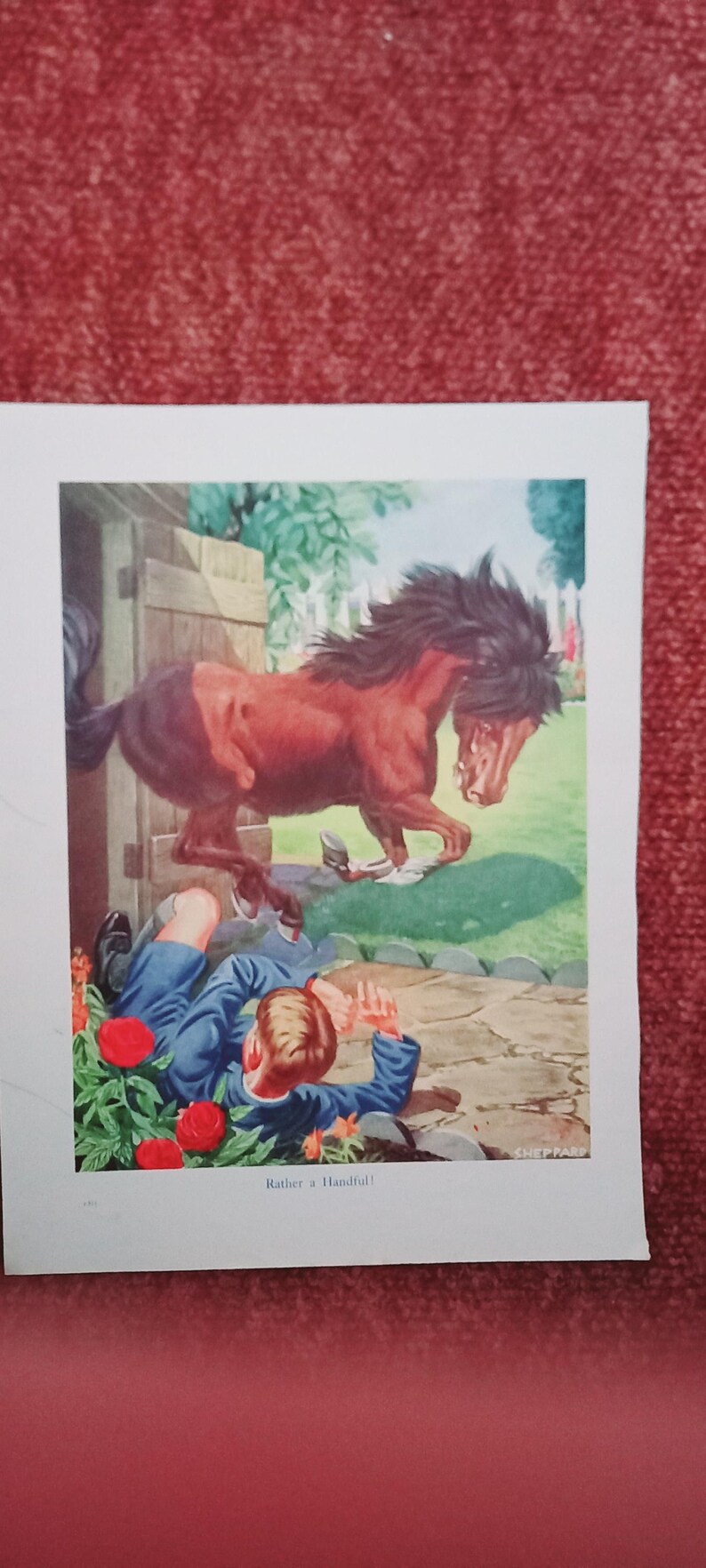 Vintage 1940s Children’s Book Print Rare A4 Colour Illustration Etsy