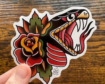 Tatuaje De Serpiente Pegatina