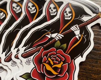 Grim Reaper Tattoo Sticker