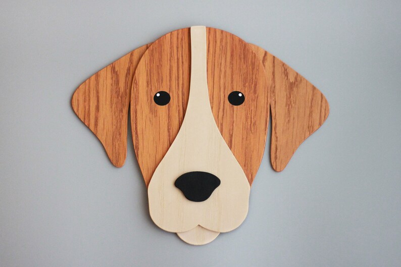 Dog Wall Art Lover Gift Animal For Her Nursery Decor Wooden Baby Shower Print
