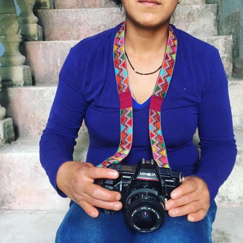 Unique Colorful Camera Accessory Geometric Camera Strap Tribal Camera Strap Photographer Gift DSLR Camera Strap Fabric Camera Strap