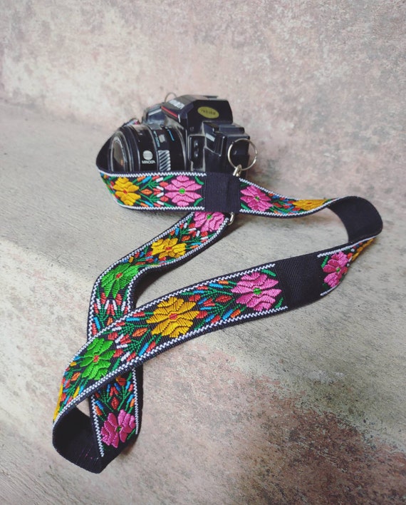 Fabric camera strap camera strap neck Strap Embroidered Bag Strap Crossbody Gift For Photographer Floral Camera Strap Purse Strap Etsy