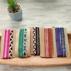 Handmade Guatemalan Friendship Bracelet Set: Woven Hippie Style