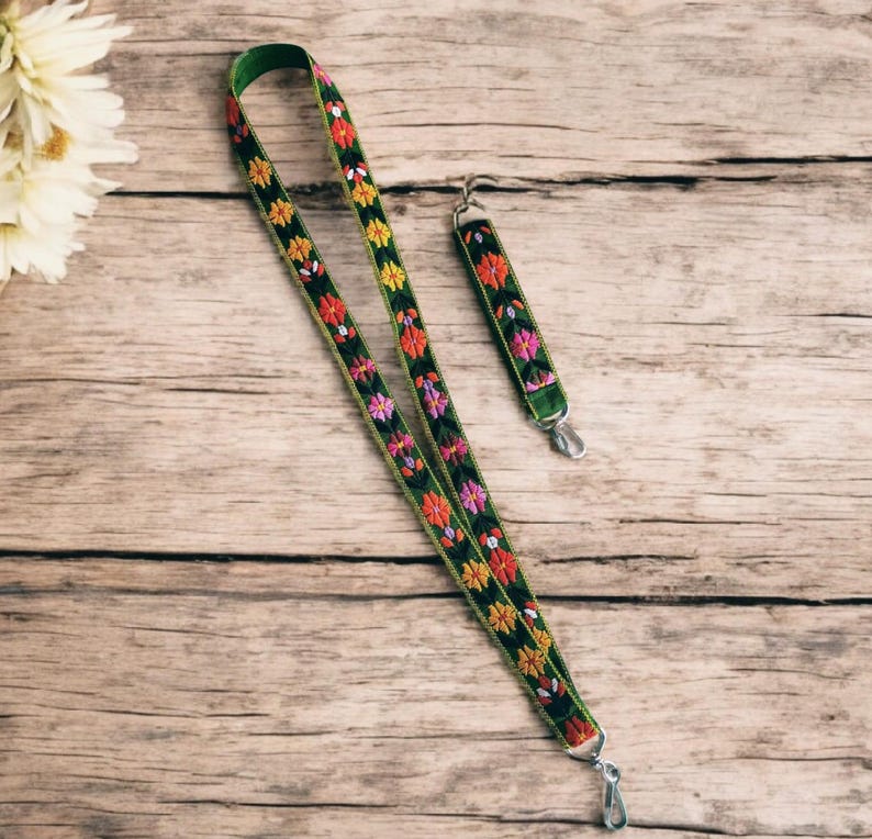 Cordón botánico tejido a mano, cordón para mujer, tela floral, regalo para mamá de plantas, cordón para llavero, juego de regalo único para mamá/maestra imagen 2