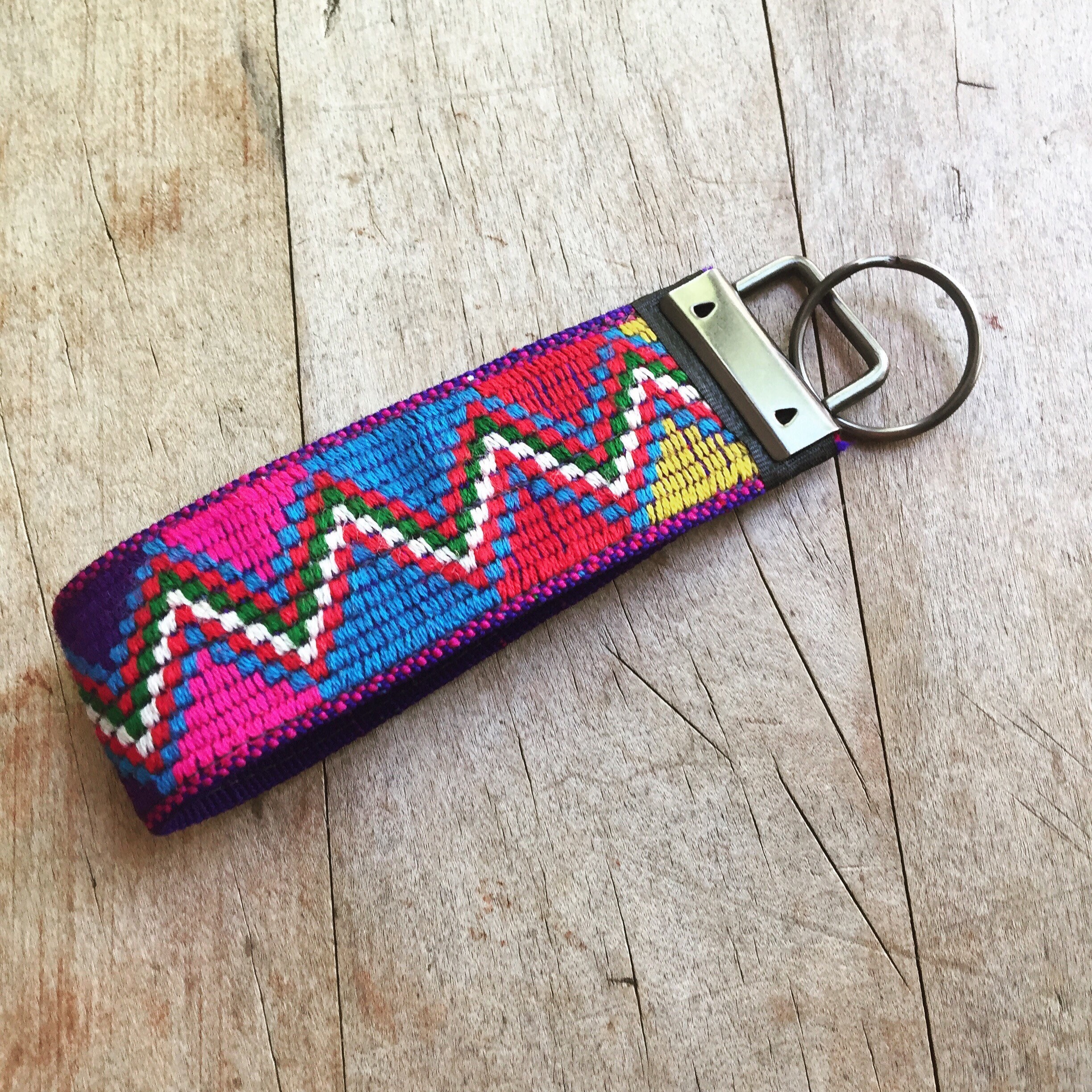 Woven Key Fob Wristlet Keychain Southwest Aztec Boho Etsy
