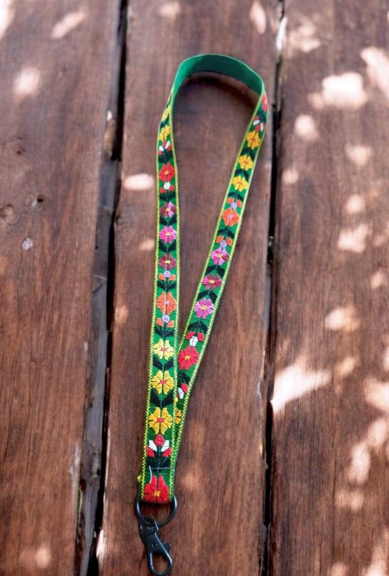 Cordón botánico tejido a mano, cordón para mujer, tela floral, regalo para mamá de plantas, cordón para llavero, juego de regalo único para mamá/maestra imagen 5