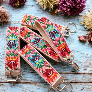 Fabric Wristlet Keychain, Key Chain for Woman, Wristlet Strap for Key ...