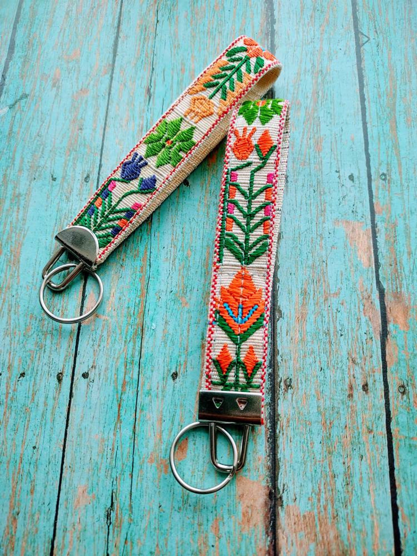 Keychain Wristlet for Women Key Wristlet Floral Plant Mom Etsy