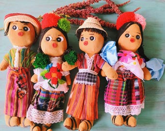 Handmade Mayan Worry Doll: Large Guatemalan Fabric Doll - Etsy display picture 3