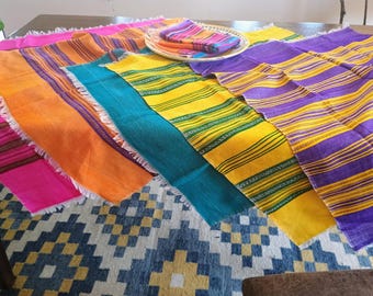 Guatemala Table Cover, Woven Fabric Table Accent, Ethnic Table Decor, Colorful  Kitchen Table Cloth, Guatemala Home Decor