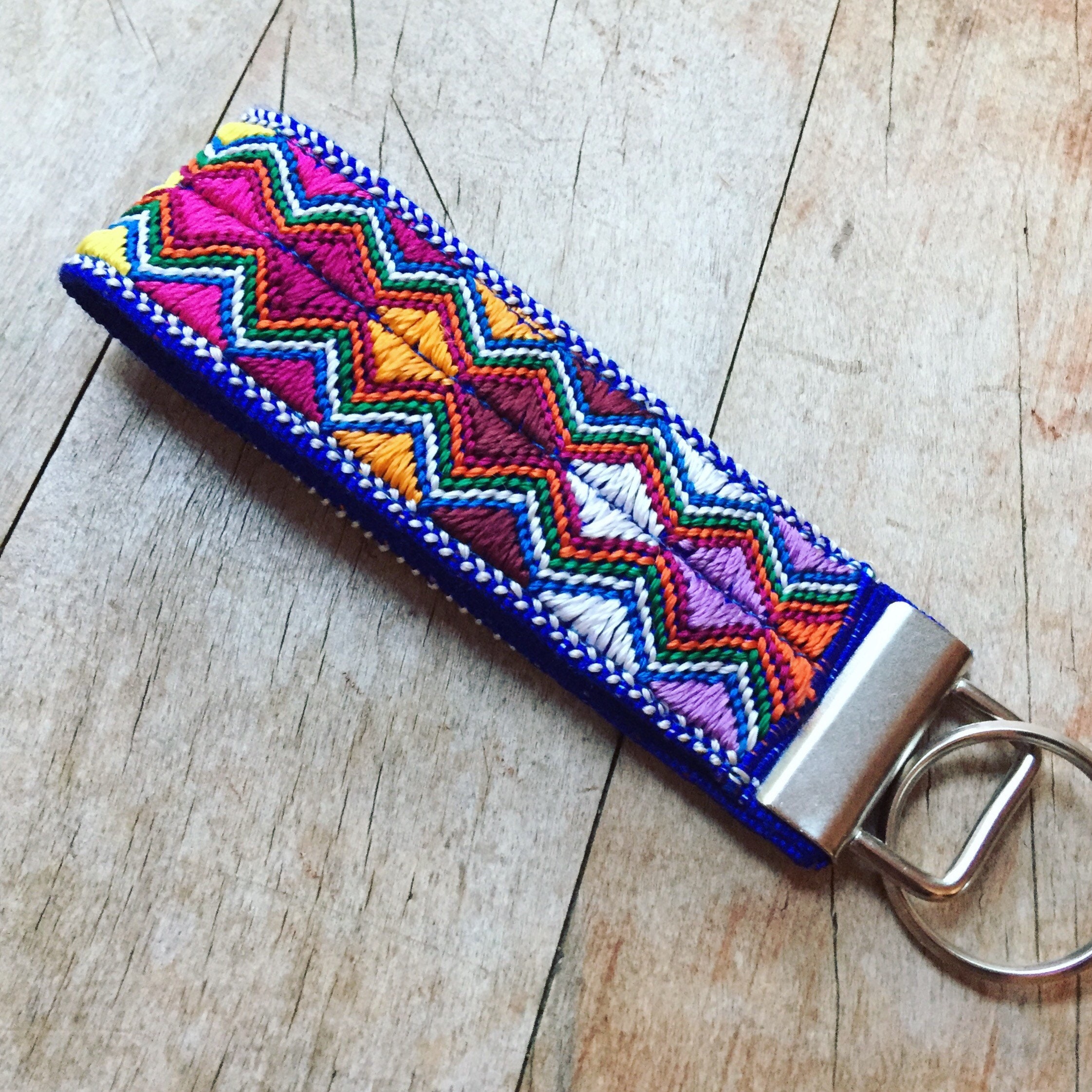 Fabric Keychain Keychain Wristlet Key Fobs Wrist Strap Etsy