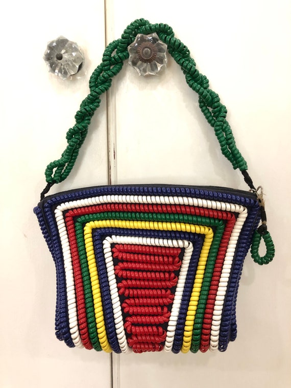Telephone Cord Purse Handbag Vintage 1940s