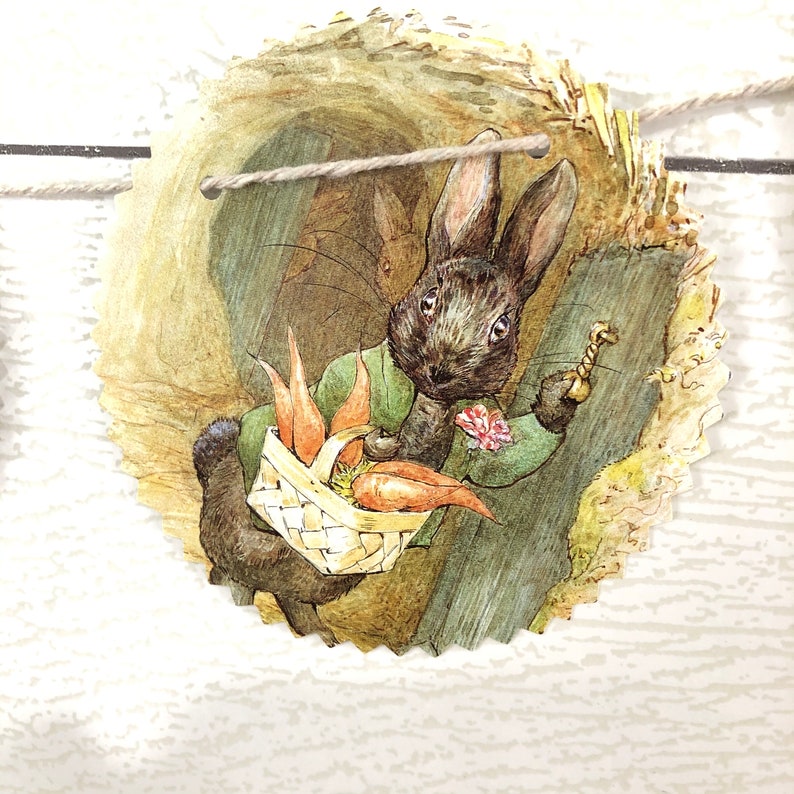 Beatrix Potter Assorted Characters Paper Bunting Banner Pennant Garland Nursery Baby Shower Party