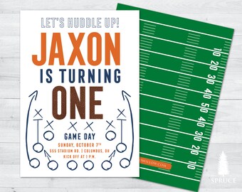 football invitation etsy