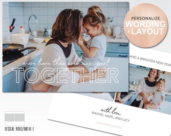 together christmas photo card, COVID christmas photo card, quarentine holiday card, personalized christmas card, digital christmas card Il_570xn