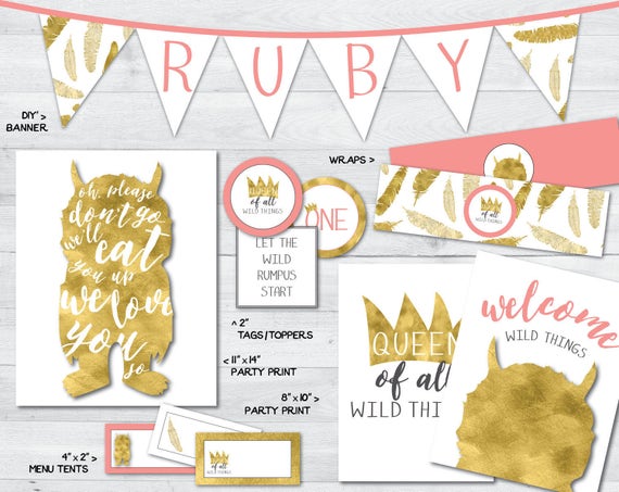 Where The Wild Things Are Party Printables Where The Wild Etsy