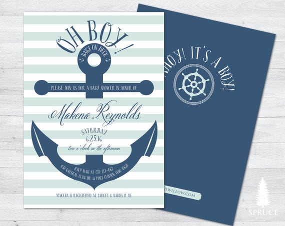 Nautical Baby Shower Invitation Nautical Baby Shower Invites Nautical Baby Shower Invitation Nautical Baby Shower Invites