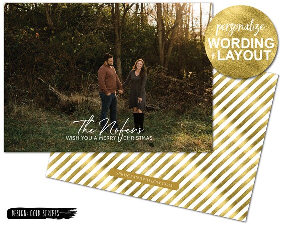 modern photo holiday cards, printable christmas card with photo, personalized christmas card, digital card, plaid photo christmas cards Il_570xn