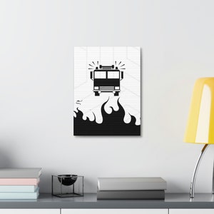 Firefighter Gift, Future Fireman Nursery Decor, Baby Shower Gift, First Responder Gift, Firefighter Decor, FireFighter Theme Canvas