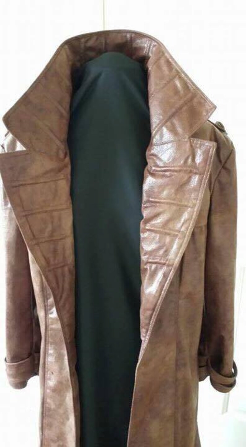 90's X-Men Gambit Jacket Brown Faux Leather | Etsy