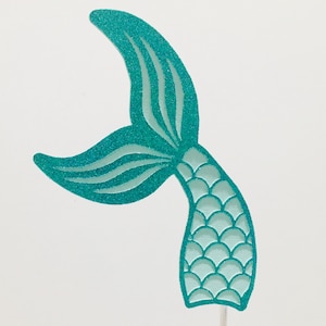 Mermaid tails cake toppers, mermaid party toppers, mermaid glitter cake topper, mermaid party centerpiece