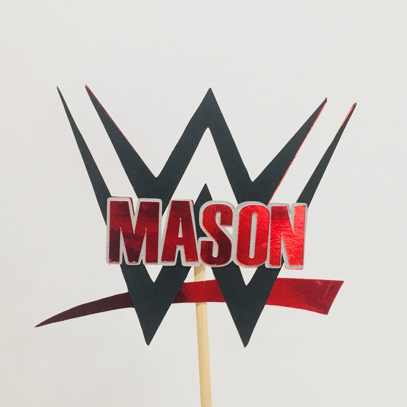 Wwe Wrestle Mania Cake Topper Wwe Cake Topper Wwe Party Etsy
