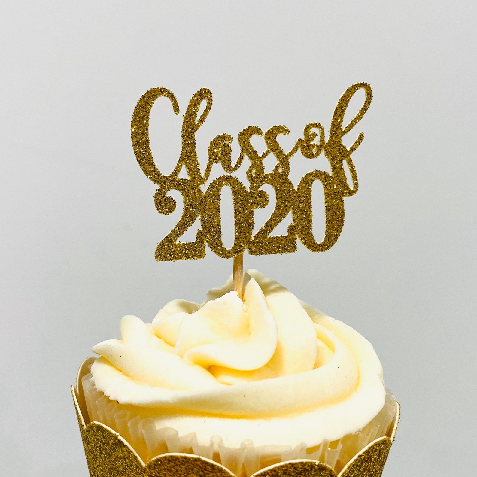 2023 Graduation Glitter Cupcake Toppers Graduation Cupcake Etsy