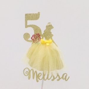 Belle Cake topper, beauty and beast cake topper, belle personalized cake topper, personalized  cake topper