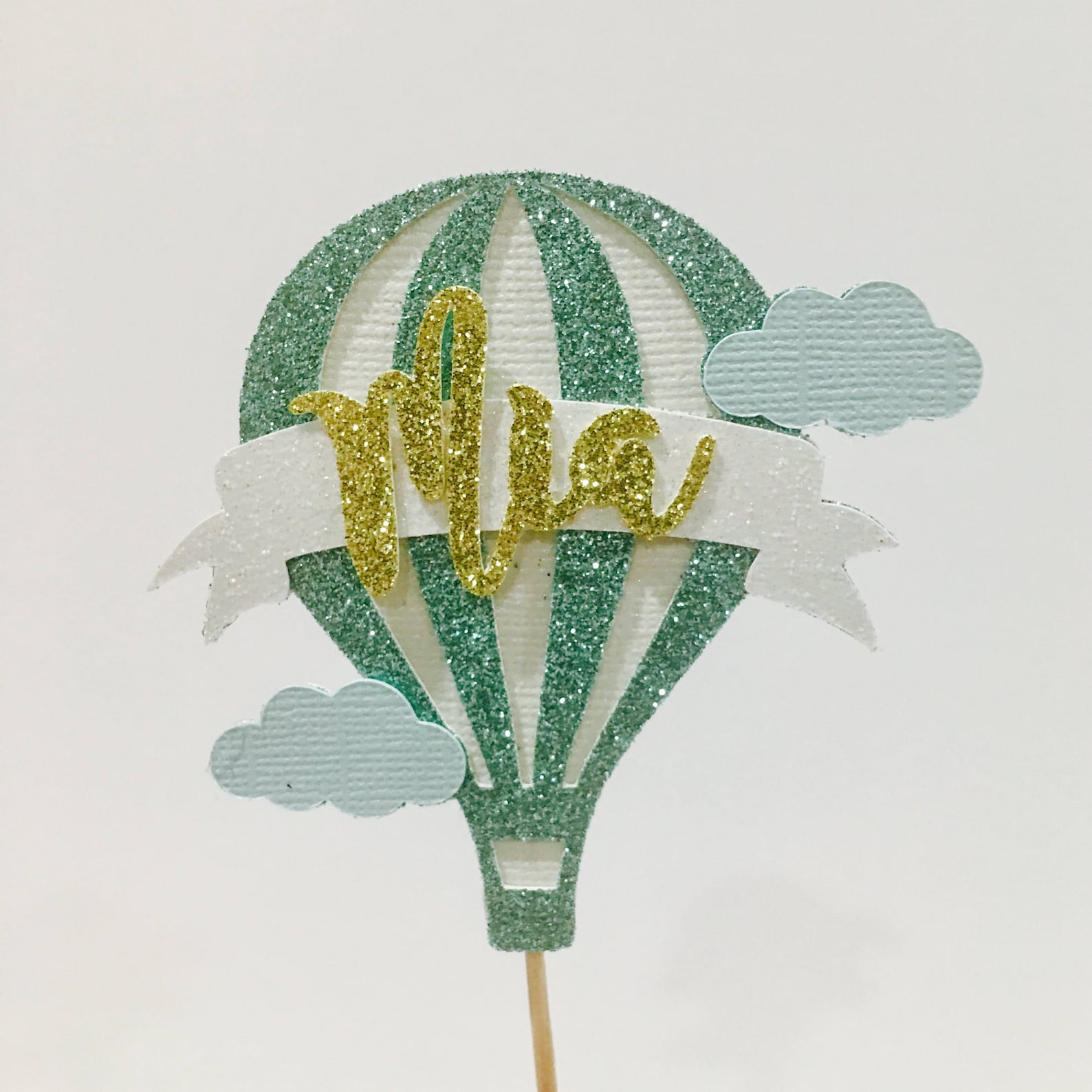 Personalized Hot Air Balloon Cupcake Topper Hot Air Balloon | Etsy