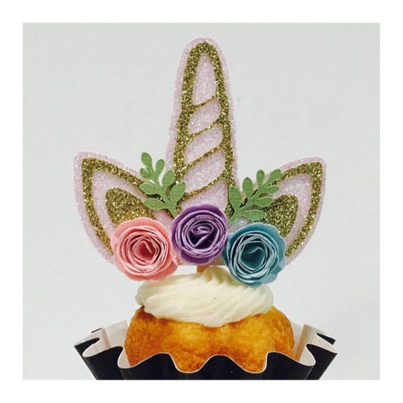 12ct Glitter Unicorn cupcake topper, unicorn topper, unicorn birthday party topper, unicorn party center piece, unicorn cupcake toppers