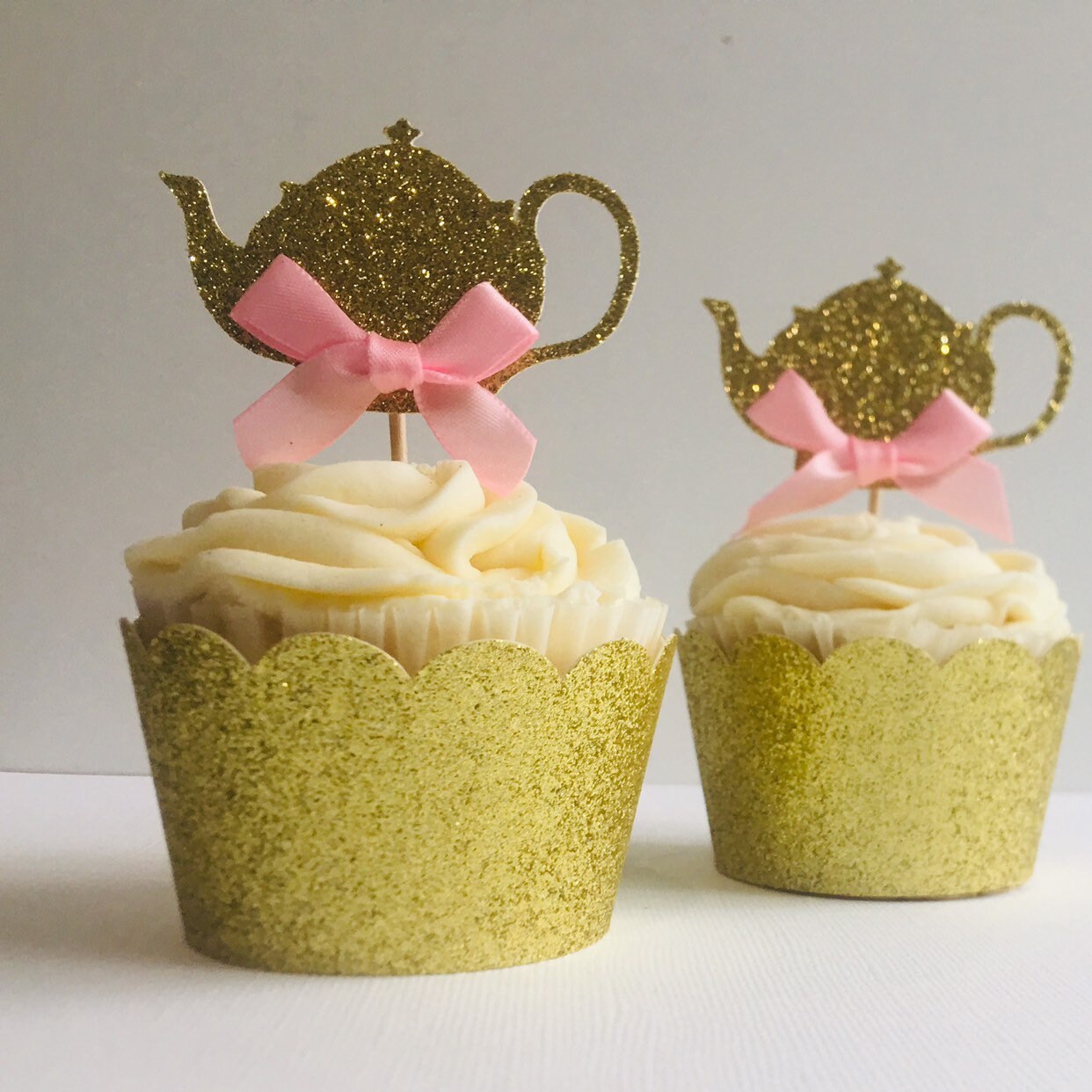 Tea party cupcake Teapot toppers teapot cupcake topper tea Etsy