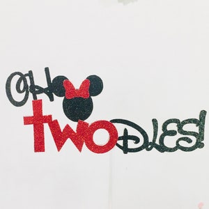 Minnie Mouse oh twodles cake topper, mickey mouse oh twodles topper, Disney mickey and minnie  cake topper,