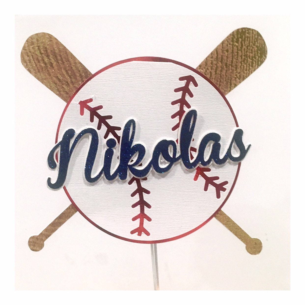 Topper de pastel de béisbol topper de pastel personalizado de Etsy