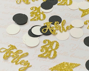 2023 Graduation glitter name confetti, Graduation name  confetti, Class of 2023 name confetti, graduation personalized confetti