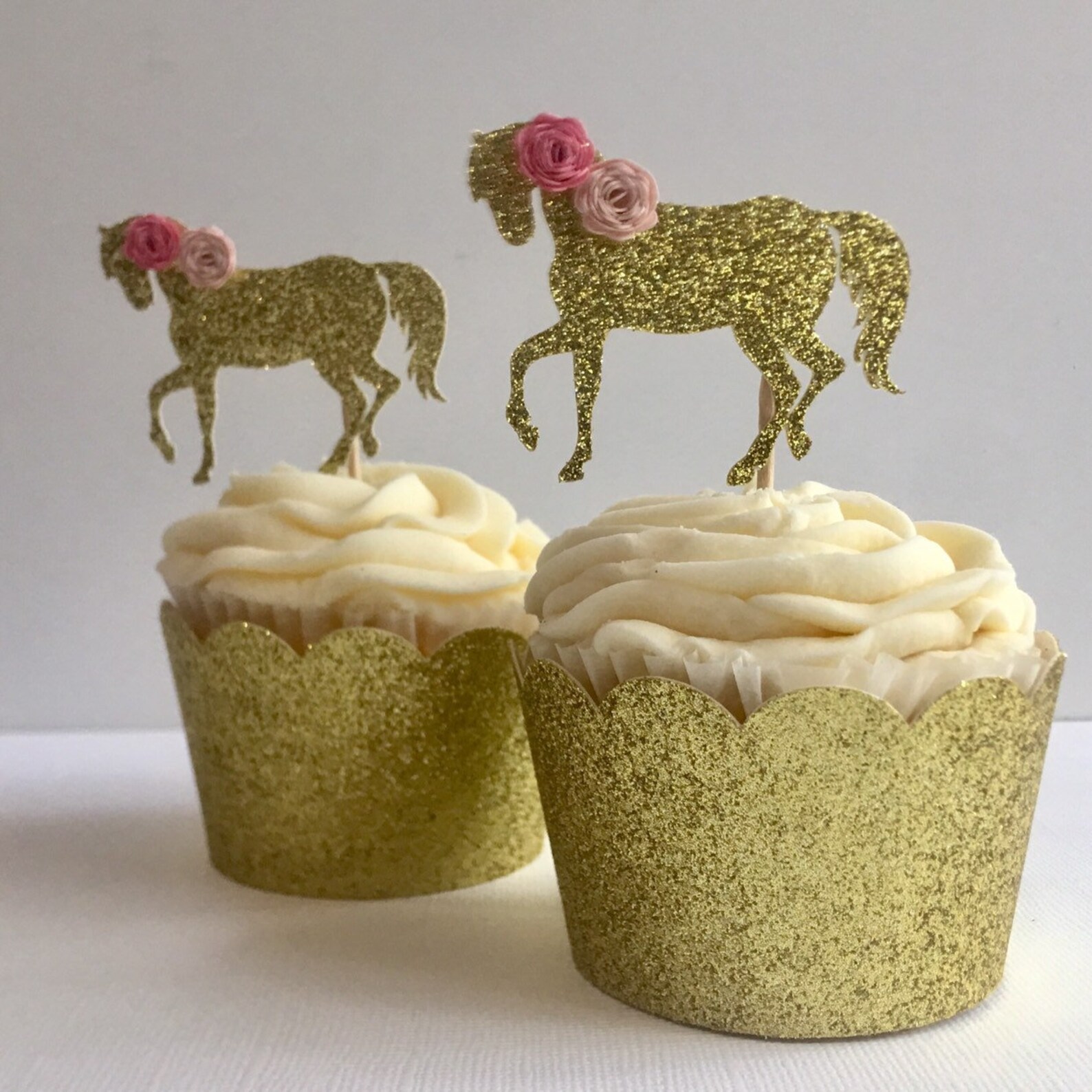 Horse Cupcake Toppers Horse Toppers Horse Party Cupcake Etsy