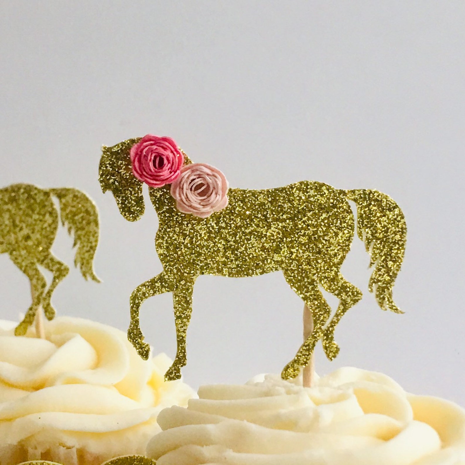 Horse Cupcake Toppers Horse Toppers Horse Party Cupcake Etsy