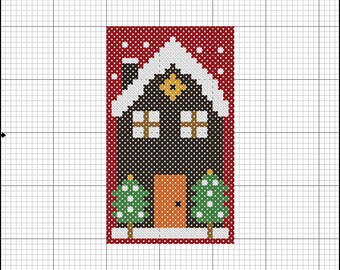 Christmas House Needlepoint/Cross Stitch Pattern Digital Instant Download