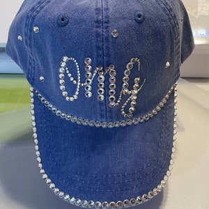 Rhinestone Hat Baseball Cap Custom Made Blingpersonalized Custom Ball ...
