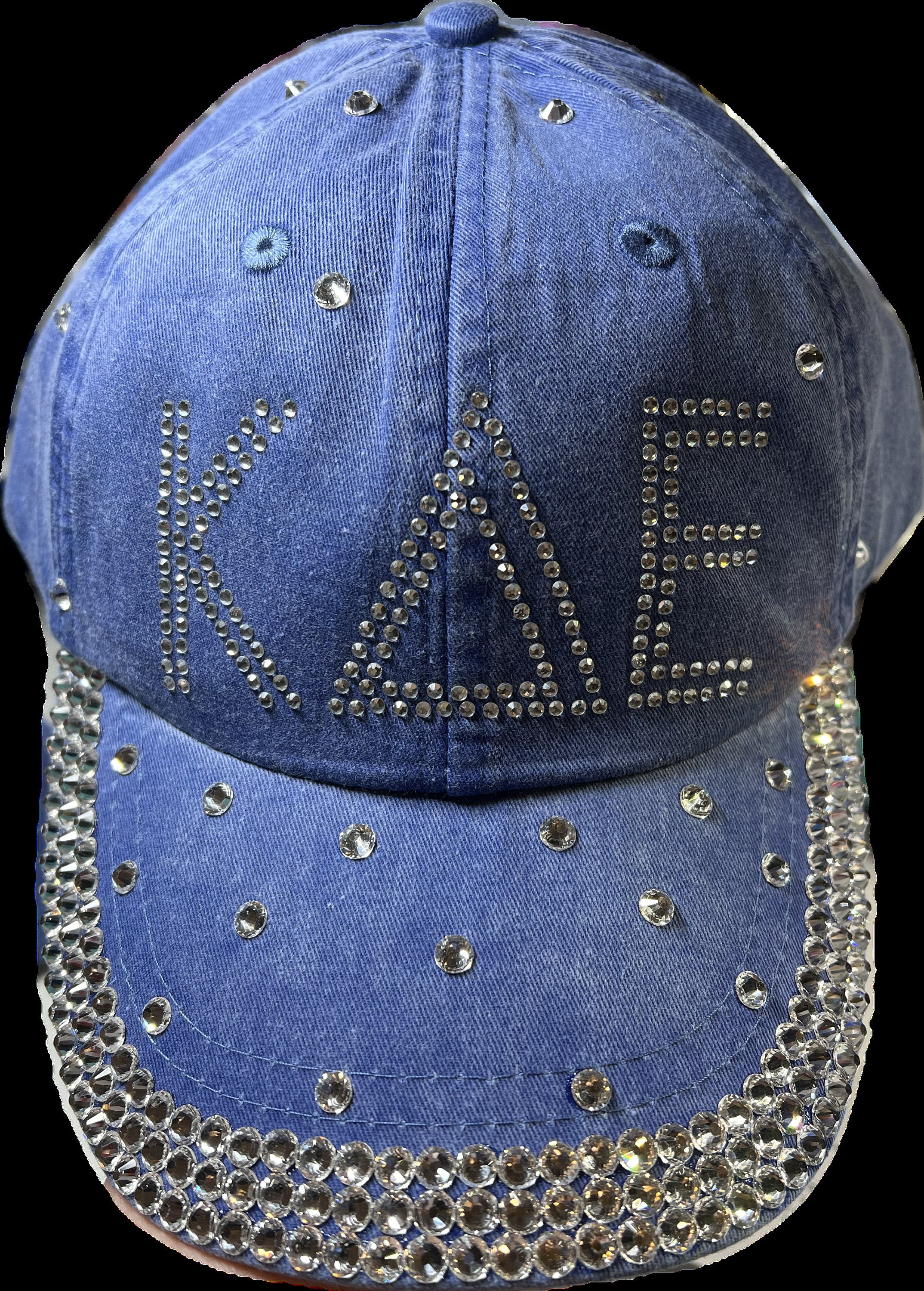 Rhinestone Hat Baseball Cap Custom Made Handmade Bling/glam 