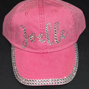 Chapéu de strass boné de beisebol feito à mão bling/glam bonés de bola personalizados com 2 fileiras de strass na conta