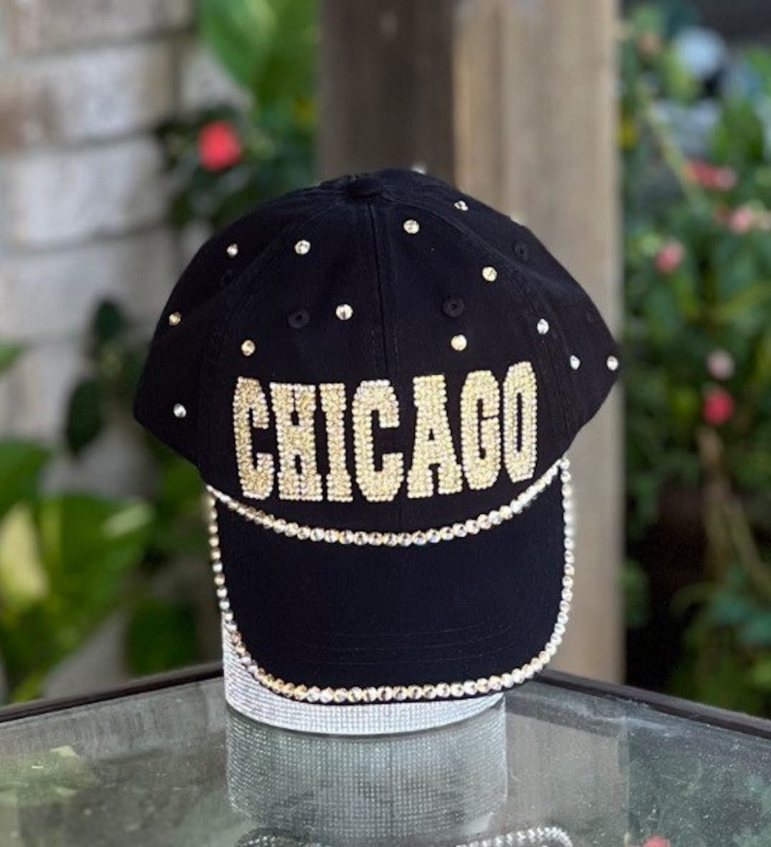 Rhinestone Hat Baseball Cap Custom Made Blingpersonalized Custom Ball ...