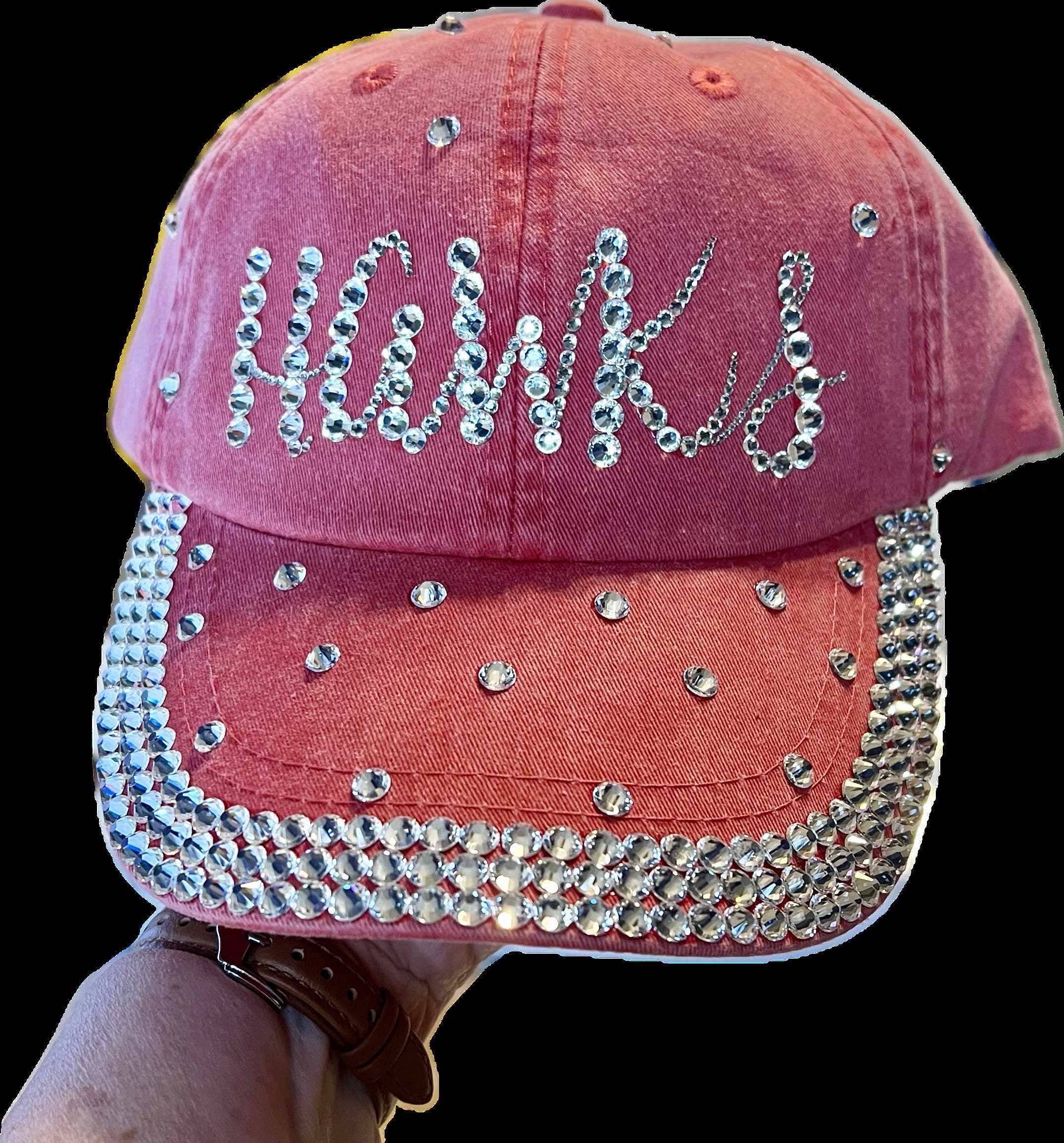 Rhinestone Hat Baseball Cap Custom Made Handmade Bling/glam 